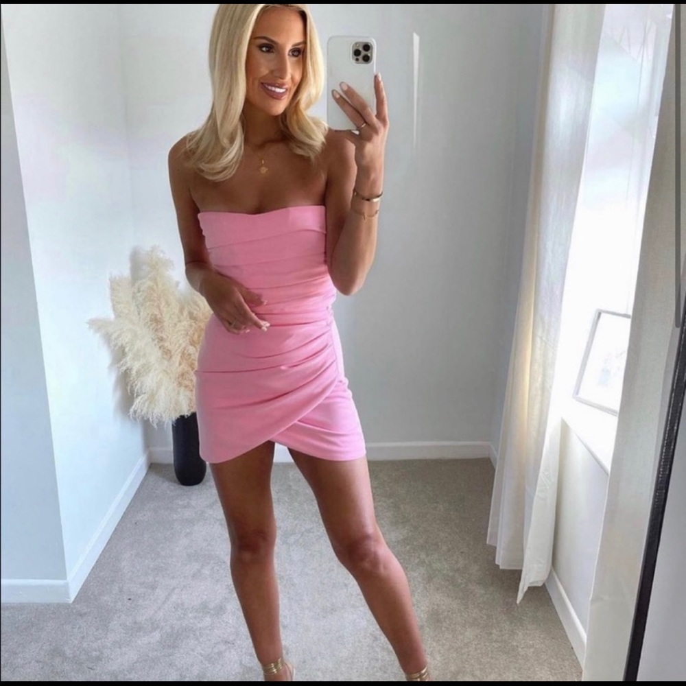ZARA BUSTIER CROP TOP & DRAPED MINI SKIRT
